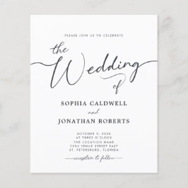 All in one Budget Kalligrafie Hochzeitseinladung