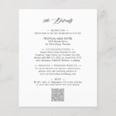 All in one Budget Kalligrafie Hochzeitseinladung (Rückseite)