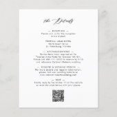All in one Budget Kalligrafie Hochzeitseinladung (Rückseite)