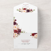 All in One Burgund Marsala Rustic Wedding Einladun Einladung (Außenbereich)