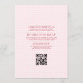 All in One Cherry on Top Red Bow Baby Shower Einladung (Rückseite)