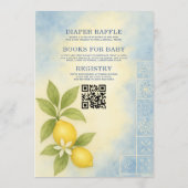 All in One Ciao Baby Italian QR Code Baby Shower Einladung (Rückseite)