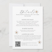All in one Daffodin Spring QR Code Babydusche Einladung (Rückseite)