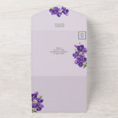 All in One Deep Lila Violets Wedite Einladung (Außenbereich)