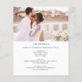 All in One Die Hochzeit des Fotos Minimalistische  (Rückseite)