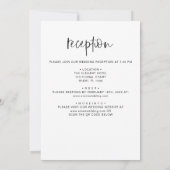 All in One Die Hochzeit des Minimalistischen Einladung (Rückseite)