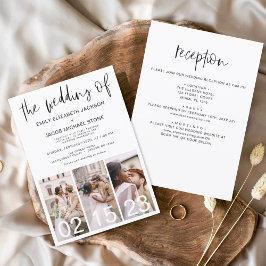 All in One Die Hochzeit des Minimalistischen Einladung