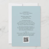 All in One Dusty Blue Eukalyptus Floral Wedding Einladung (Rückseite)