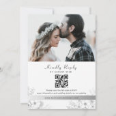 All in one Dusty Blue Wedding QR Code Einladung (Rückseite)