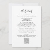 All in one Elegante Black Calligraphy Wedding Einladung (Rückseite)