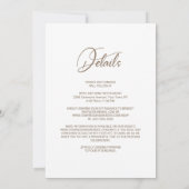 All in one elegante Cream Floral Wedding Einladung (Rückseite)