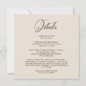 All in one Elegante Fall Floral Hochzeit Einladung (Rückseite)