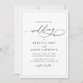 All-in-One-elegante Script-Sage Green Wedding Einladung (Vorderseite)