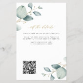 All in one eucalyptus QR Code Hochzeitseinladung Flyer (Hinten)