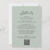 All in one Eukalyptus Calligrafy Sage Wedding Einladung (Rückseite)