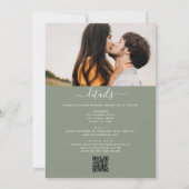 All in one Eukalyptus Greenerity QR Code Wedding Einladung (Rückseite)