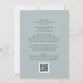 All in One Eukalyptus Holly Berries Winter Wedding Einladung (Rückseite)