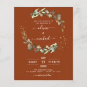 All in one Eukalyptus QR Code Hochzeit Einladung Flyer (Vorne)