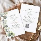 All in one Eukalyptus QR Code Wedding Greenery