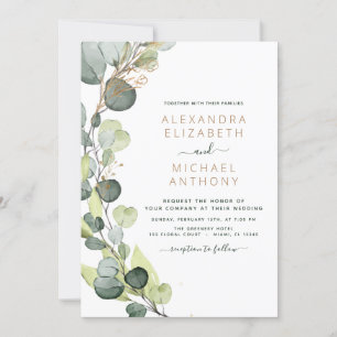 All in one Eukalyptus QR Code Wedding Greenery Einladung