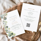 All in one Eukalyptus QR Code Wedding Greenery Einladung
