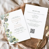 All in one Eukalyptus QR Code Wedding Greenery Einladung