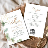 All in one Eukalyptus QR Code Wedding Greenery Einladung