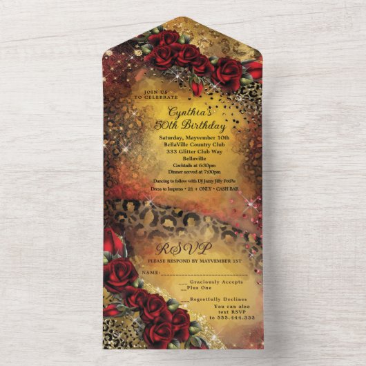 ALL IN ONE Event Einladung (Innen Boden)