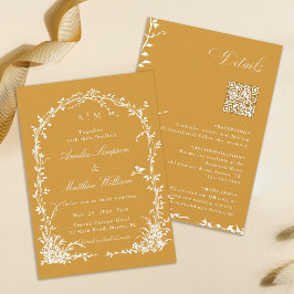 All in One Floral Arch Garden Wedding Amber Einladung