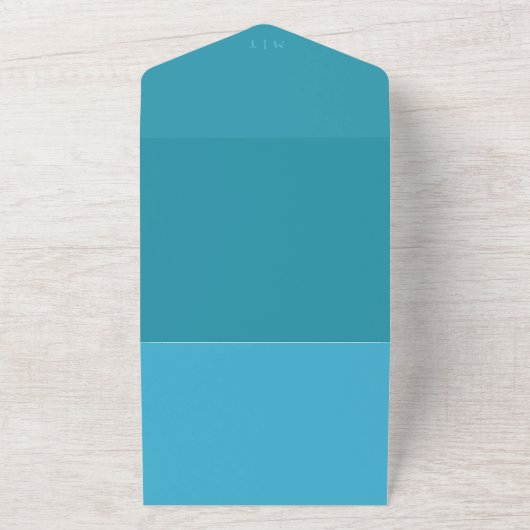 All in One Foto Blue Wedding Einladung QR Code (Außenbereich)