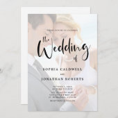 All in One Foto Overlay Calligrafy Wedding Einladung (Vorne/Hinten)