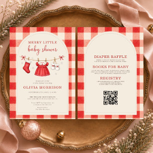 All in One Fröhliche Kleine Weihnachten Baby Showe Einladung