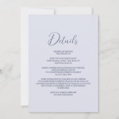 All in one gray floral Wedding Einladung (Rückseite)