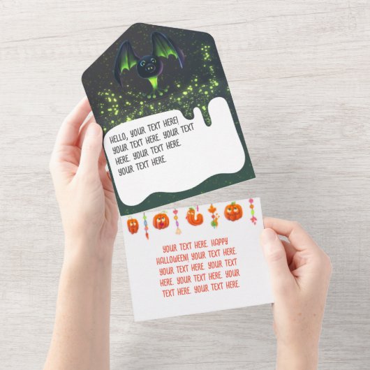 All in one Halloween Invite All In One Einladung (Abreißen)