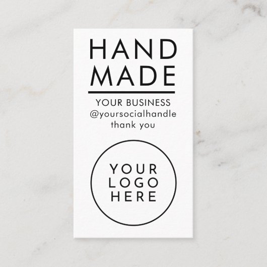 All-in-one Handmade Qr Code Logo Modern Minimalist Visitenkarte (Vorderseite)