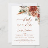 All in one Herbst Wildblume Baby in Blütendusche Einladung (Vorderseite)