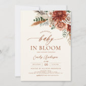 All in one Herbst Wildblume Baby in Blütendusche Einladung (Vorderseite)