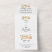 "All-in-One-Hochzeit im Herbst | Rustikaler Kürkin All In One Einladung (Innen Boden)