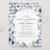 All-in-One-Hochzeit von duftigen Blumen Einladung (Vorne/Hinten)