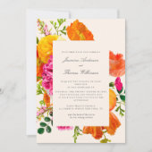 All-in-One-Hochzeits-QR-Code orange Mohn Hochzeit Einladung (Vorderseite)