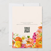 All-in-One-Hochzeits-QR-Code orange Mohn Hochzeit Einladung (Rückseite)
