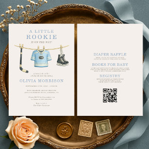 All in One Hockey Wäscheleine Baby Shower Einladung