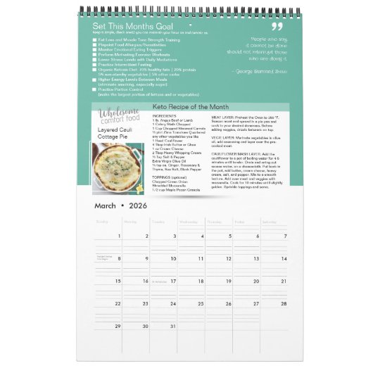 All-in-One-Kalender-Planer & Food-Journal Kalender (Mär 2026)