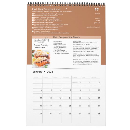 All-in-One-Kalender-Planer & Food-Journal Kalender (Jan 2026)