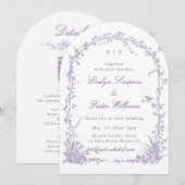 All in One Lavender Botanical Garden Wedding Arch Einladung (Vorne/Hinten)