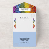 All in one LIEBE Blue Themed Same Wedding Einladung (Außenbereich)