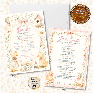 All-in-One Little Duckling Baby Shower Einladung