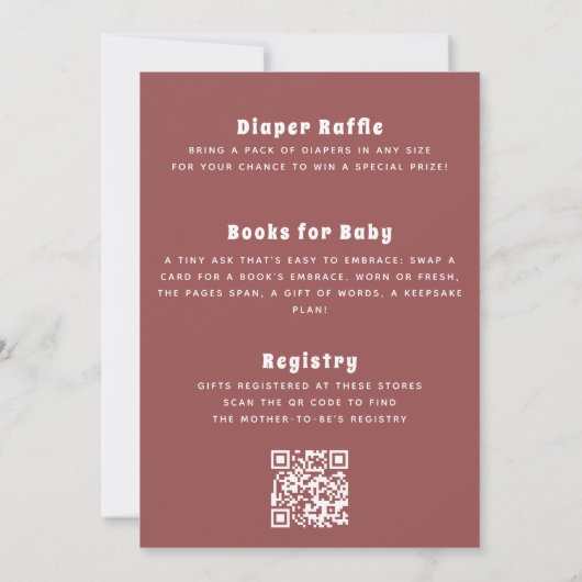 All in One Little Dumpling Baby Shower QR Code Einladung (Rückseite)