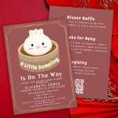 All in One Little Dumpling Baby Shower QR Code Einladung