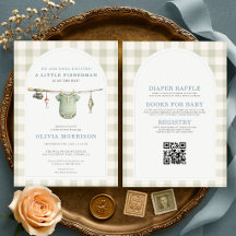 All in One Little Fisherman Gingham Baby Shower-Ei